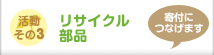 活動その3 : リサイクル部品 [寄付につなげます]