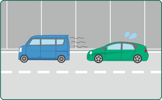 高速道路での低速走行