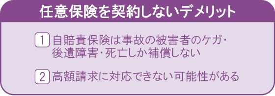 任意保険を契約しないデメリット