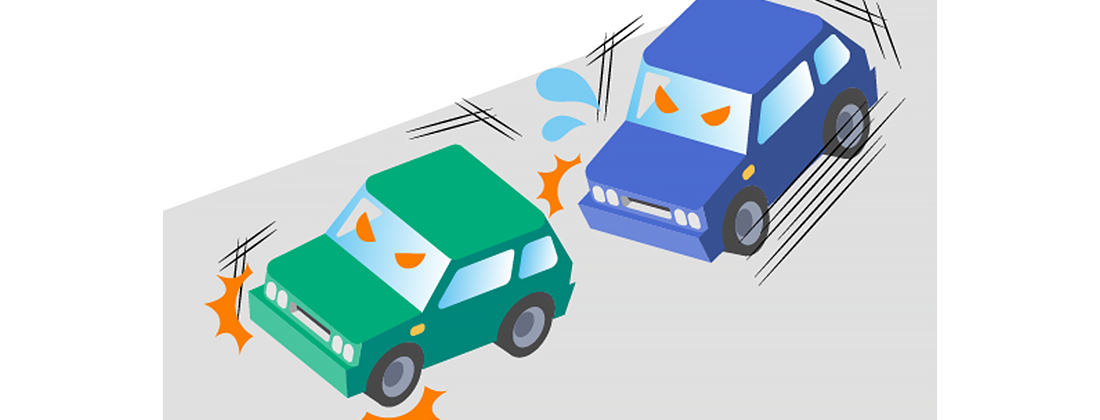 あおり運転に急ブレーキの仕返しをする車