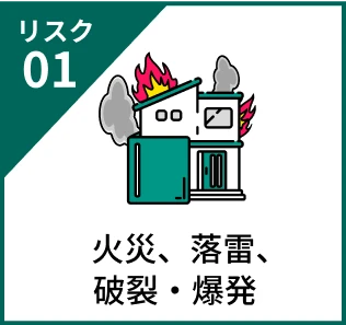 リスク01 火災、落雷、破裂・爆発