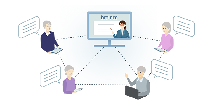 シニア向け　オンライン・コミュニティサービス「brainco」