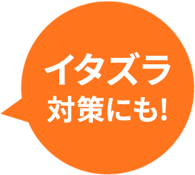 イタズラ対策にも