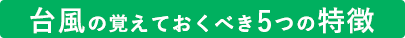 台風の覚えておくべき5つの特徴