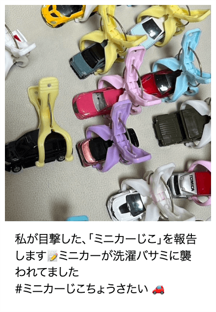 「ミニカーじこ」報告画像