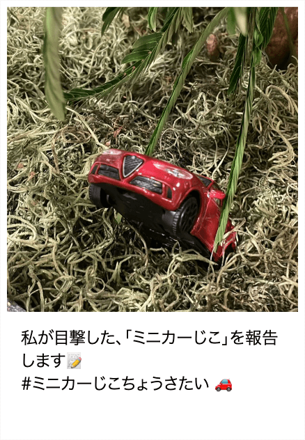「ミニカーじこ」報告画像